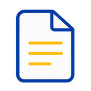 document with yellow lines